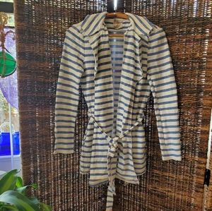 ⛵Smooth Sailing Notch Collar Lapel Stripe Cardigan